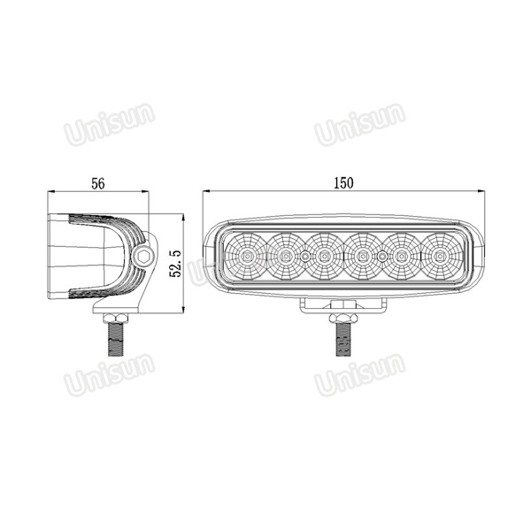 6inch 12V 18W Auxiliary CREE LED Tractor Work Light