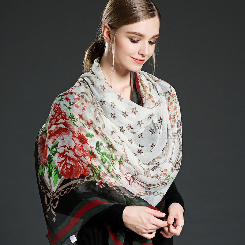 Silk Arranges Concerning Georgette Scarf Woman