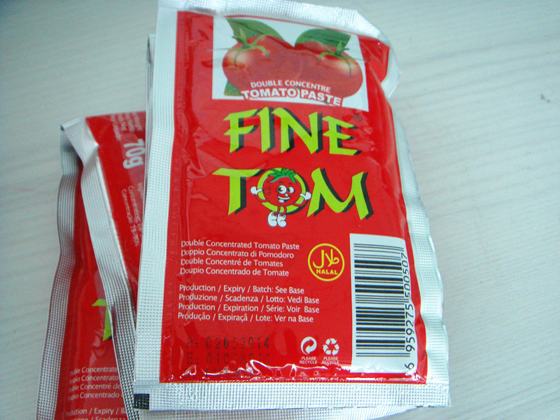 Flat and Standing Sachet Tomato Paste of 70g