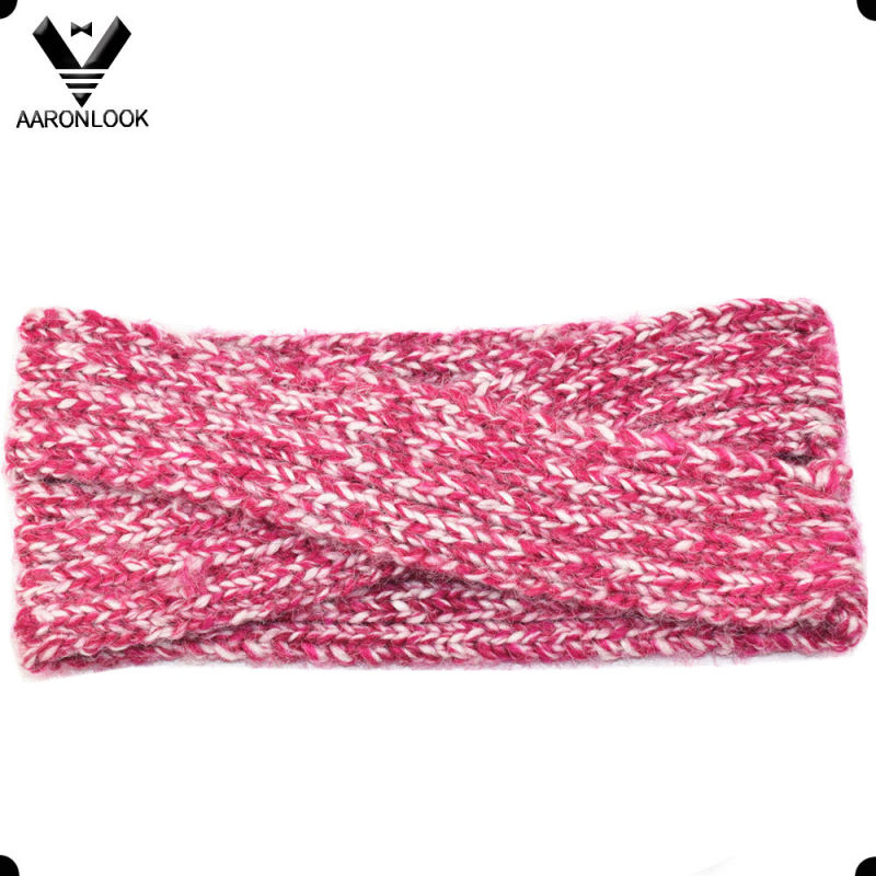 Lady's Fashion Winter Warm Cross Knitted Crochet Headband