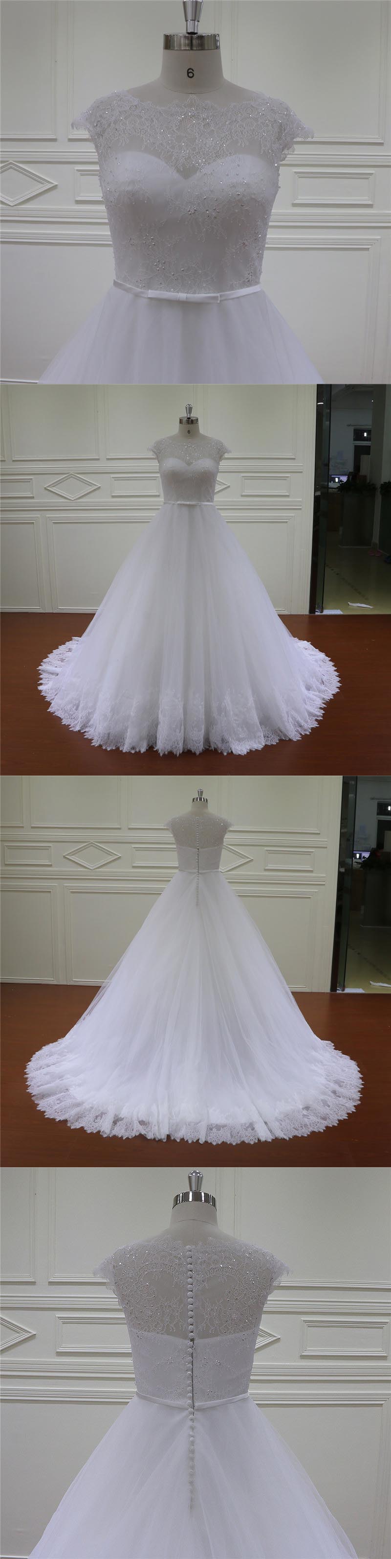 Sweetheart Neck A Line Wedding Dresses