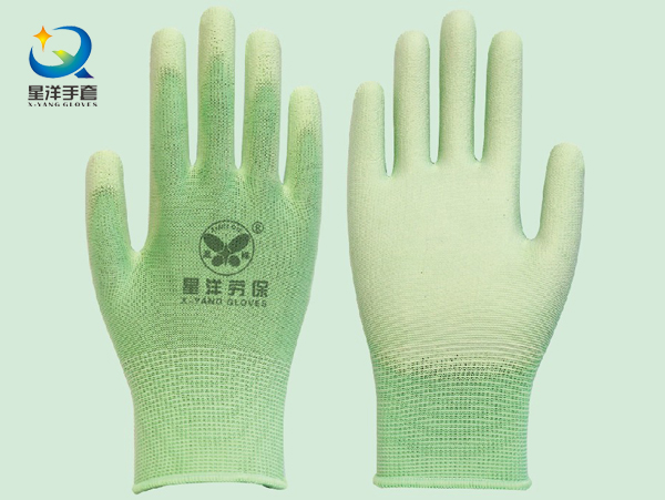 13 Gauge Polyester Liner with PU Coated Safety Gloves