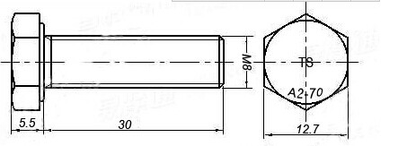 DIN933 Standard Stainless Steel Hex Bolt