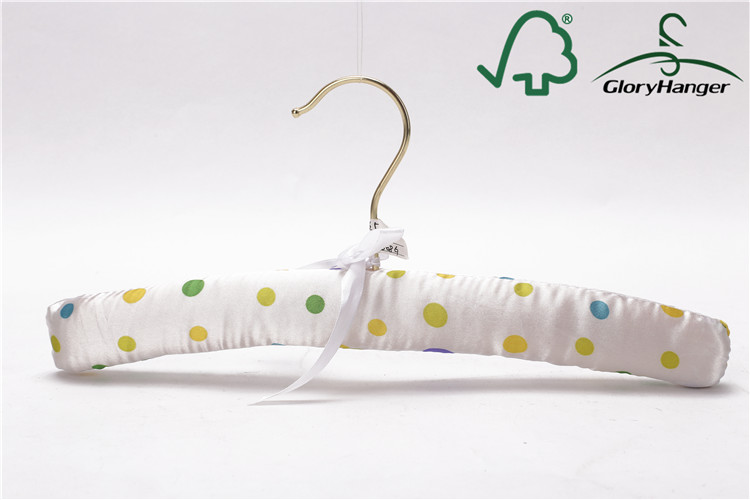 High Quality Padded Hanger with Clips for Clothes (GLSH301)