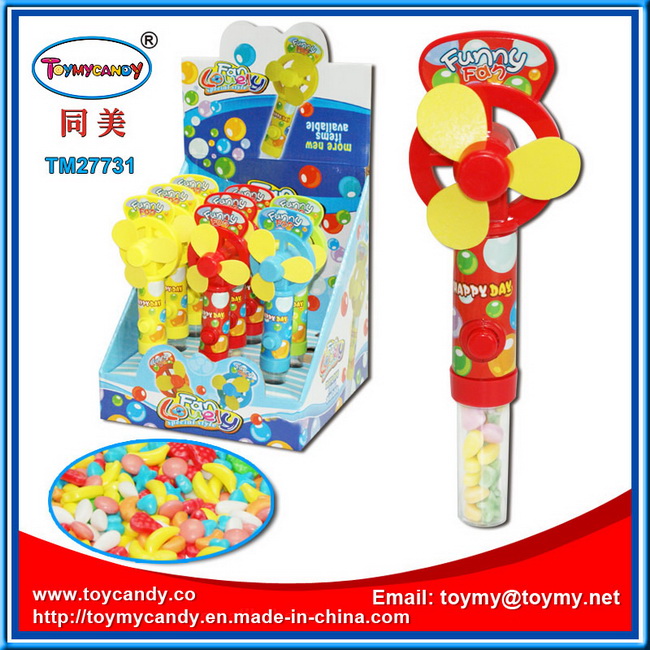 Funny Kids Fan Toy with Sweet Candy Tube