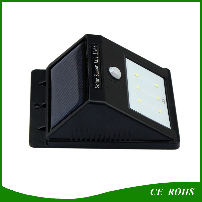 6 LED Wall Mounted Solar LED Garden Lighting with Multi Sensor Mode for Optional