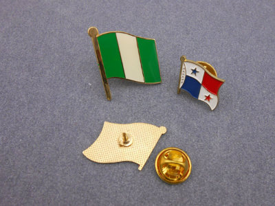 Combination of Two Flags Lapel Pin Badge (GZHY-LP-011)