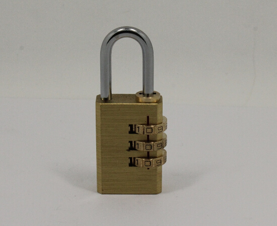 Brass Combination Padlock 3 Dials Code Locks (110283)