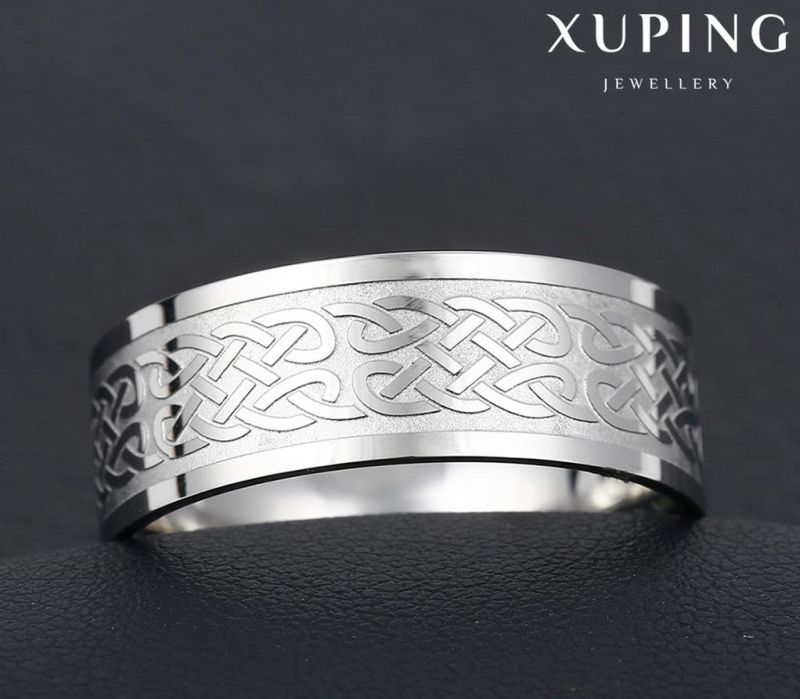 14012 Fashion Cool Round Silver-Plated Stainless Steel Jewelry Finger Ring