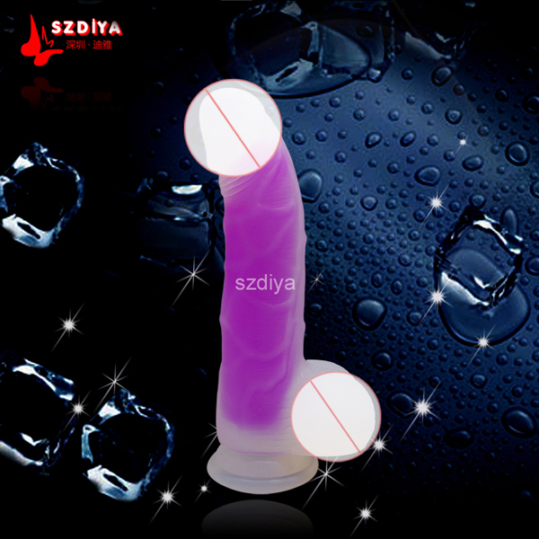 Realistic 100% Silicone Rubber Sex Artificial Penis for Women (DYAST395)