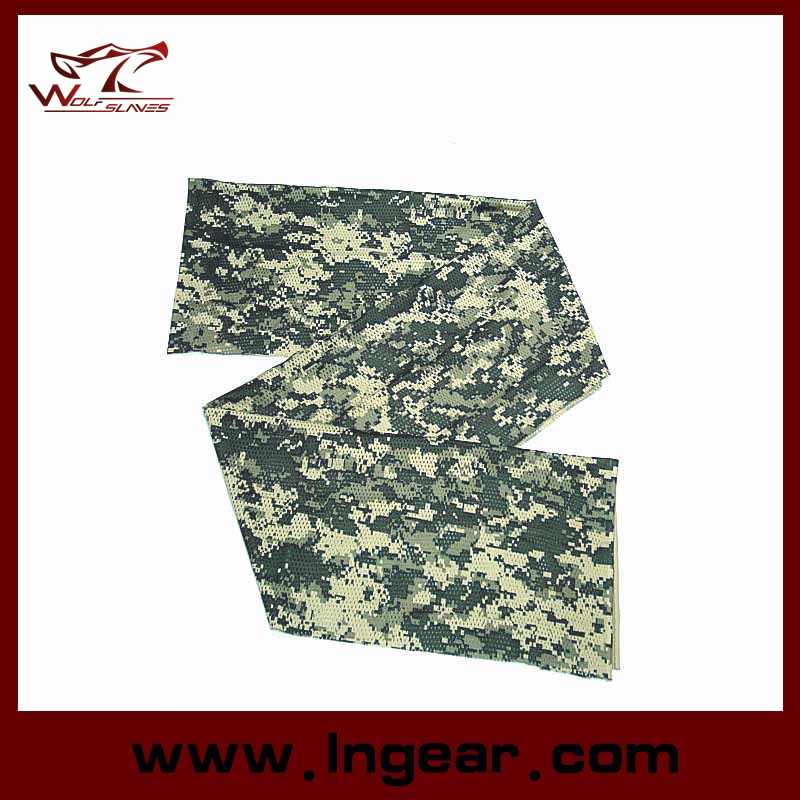 Scarves New Brand Multi Tactical Camouflage Net Mesh Army Scarf Cover Neckerchief Camo Military Hiking Scarves