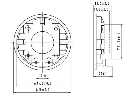 Fb5018 Special 8ohm 1W Micro 50mm Mylar Speaker (FBELE)