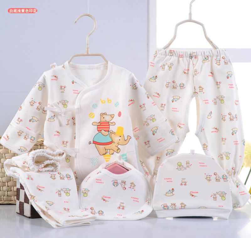 Newborn Baby Printed 5PCS Infant Apparel