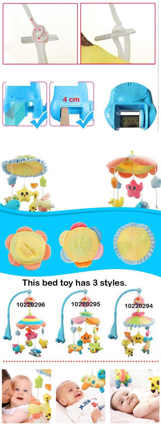 Educational Cartoon Toy 9 in 1 Plush Toy Baby Rattle with Music and Light (10220294)