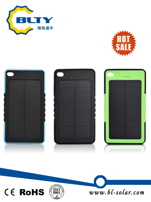 Solar Charger 6000mAh Dual USB Powerbank with LED Light