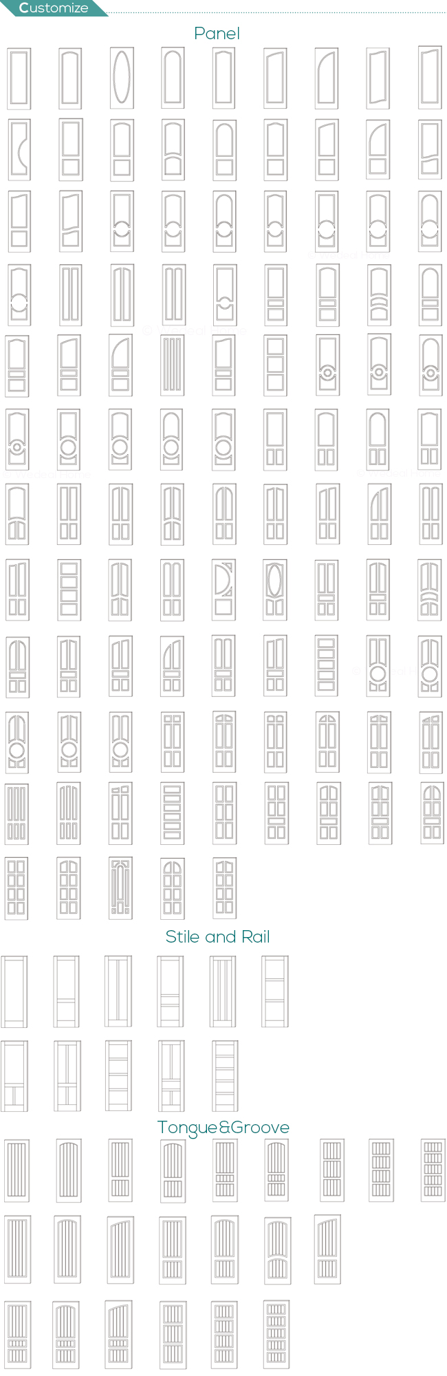 White Primed Unequal Double MDF Interior Door