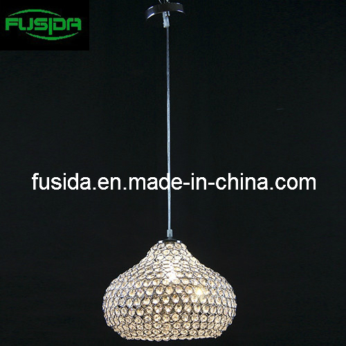 One Chandelier Light Beaded Design White Crystal Pendant Lighting