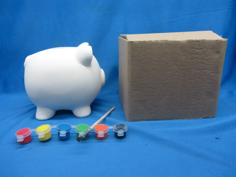 Paint Set Pig Coin Bank, Child Painting DIY Animal Ceramic