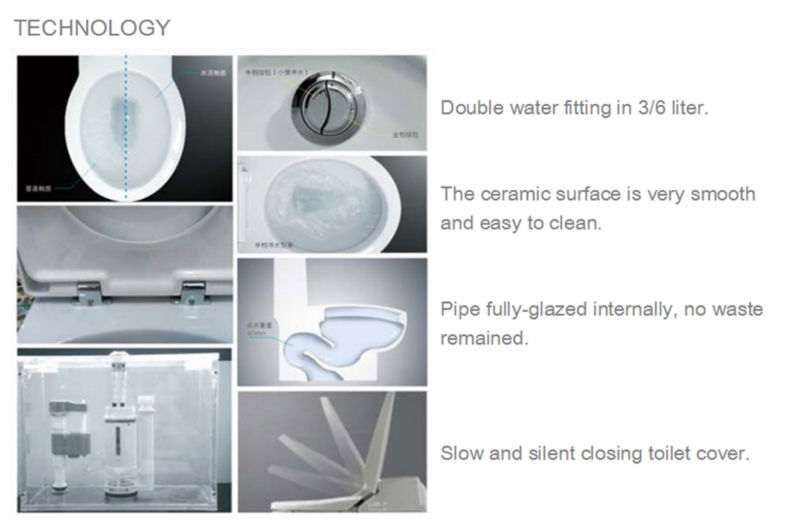 China New Design Ceramic Floor Mounted Toilet Bidet