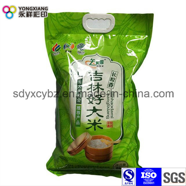 Customized Rice PA Plastic Packaging Bag with Handle