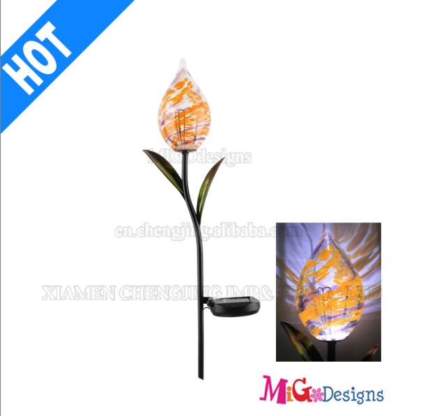 High Quality Metal and Glass Solar Lights Stake