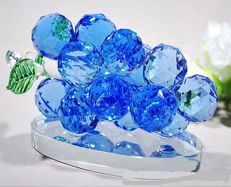 High Quality Wedding Decoration Gift Crystal Glass Grapes