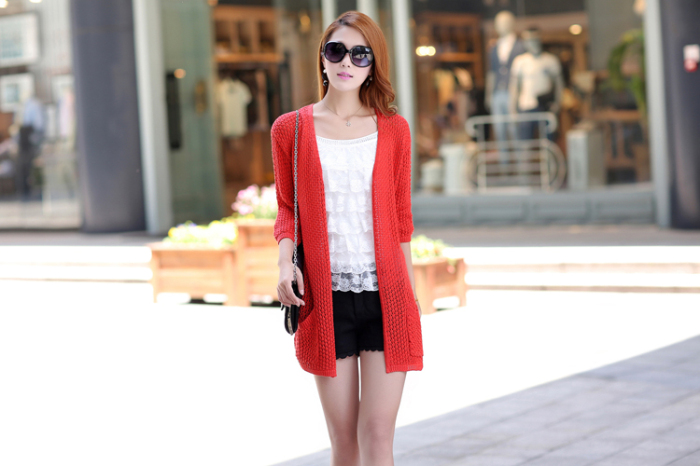 Winter Fashion New Cheap Long Women Knit Cardigan