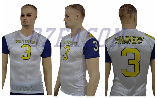 100% Polyester Sublimation Cool Dry American Football Jersey, Dolphin Jersey