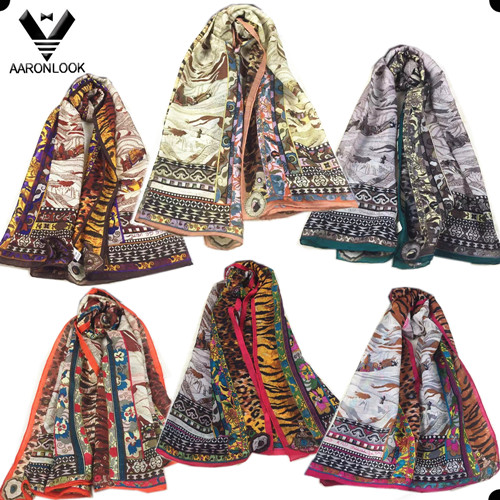 Women High Level Trendy Silk and Wool Blended Scarf