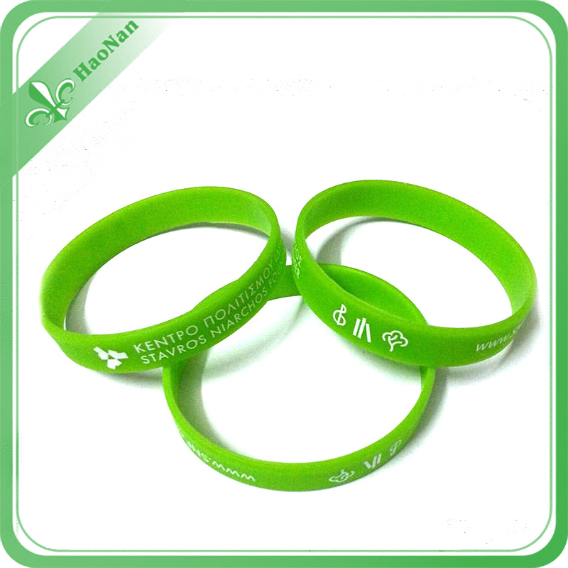 100% Eco-Friendly Bright Good Quality Silicone Wristband