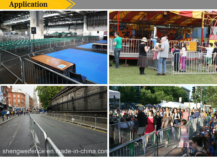 Temporary Cheap Used Safety Concert Metal Construction Crowd Control Barrier