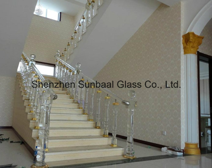 Glass Staircase and Glass Handrail for Home Decoration