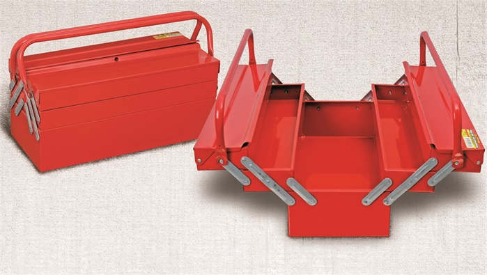 Metal Tool Box 5 Trays with Cantilever for Tool Storage