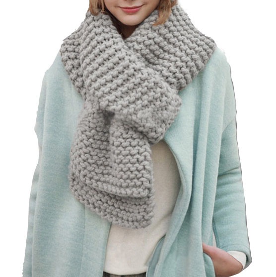 Women's Chunky Knit Super Scarf Oversized Knitted Long Scarf (KA103)