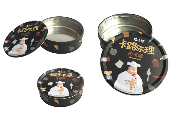 Enbossing Metal Tin Box Cookie Food Box Packaging Tin Can