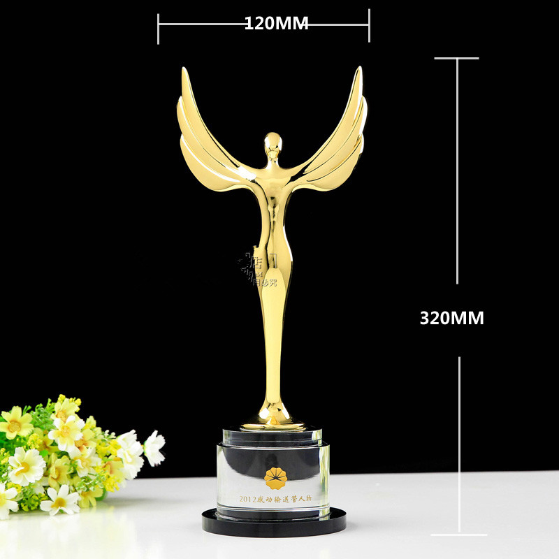 Customized Angel Crystal Trophy Oscar Trophy Award - Free Engraving