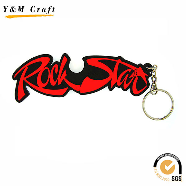 Advertising Alphabet Letter Soft PVC Keychain Cheap Ym1121