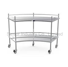 Fan Shaped Hospital Stainless Steel Medical Trolley