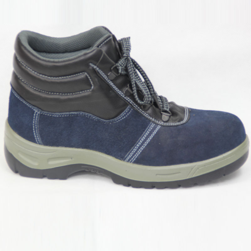 Genuine Leather Work Safety Shoes (blue)