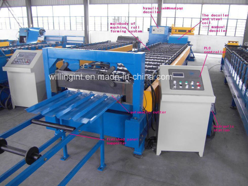 Hot Trapezoidal Steel Profile Wall Roll Forming Machine