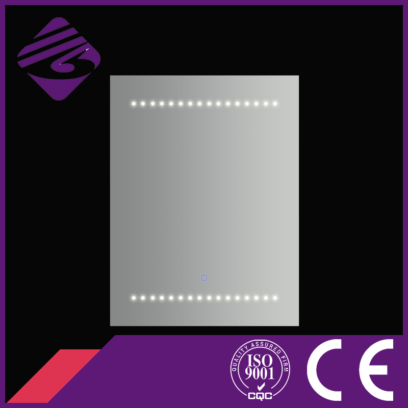 Jnh168 Cheappolished Rectangle Bathroom Mirror with Wonderful Point LED Light