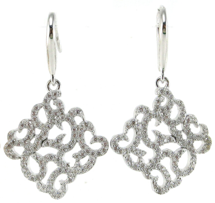 Hot Sale New Design Silver CZ Stone Sterling Silver Earring (IT1SE014)