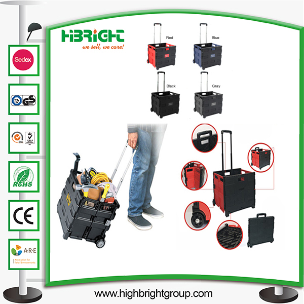 Foldable Pack and Roll Shopping Cart Trolley