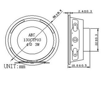 Fbs4024 4ohm 40mm 3 Watt Bluetooth Speaker (FBELE)