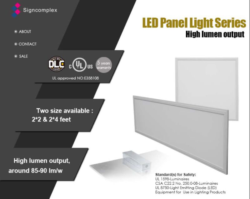 100lm/W Epistar 2835 600X600 LED Suspended Ceiling Lighting Panel with Ce RoHS ERP