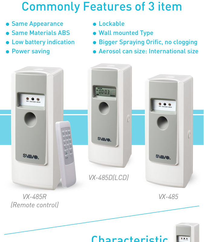 Automatic LCD Aerosol Dispenser Air Freshener Dispenser (VX485D)