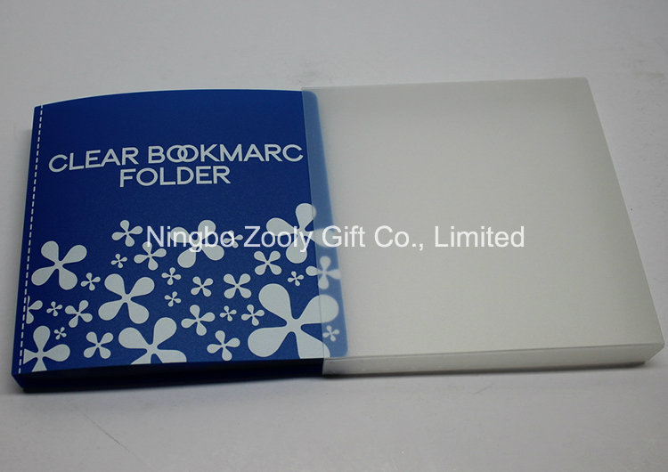 Custom Printing Clear Plastic PP PVC Bookmark Holder / Album Book