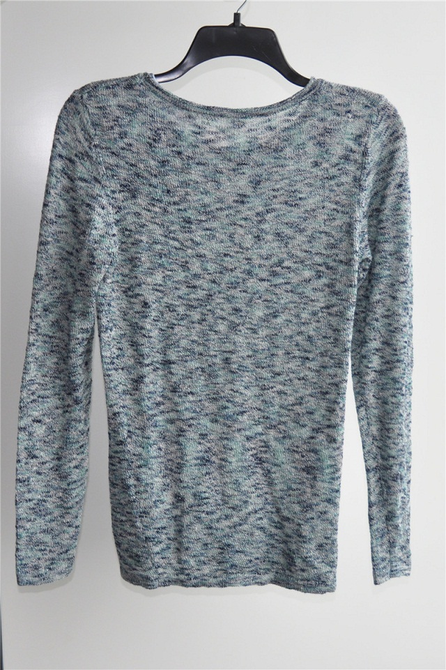 Ladies Linen Rayon Fancy Yarn Knit Pullover Sweater