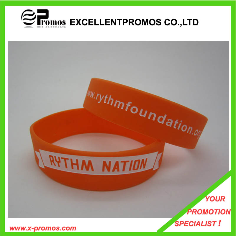 Personalized Promotional Silicone Rubber Wristband (EP-B9048)