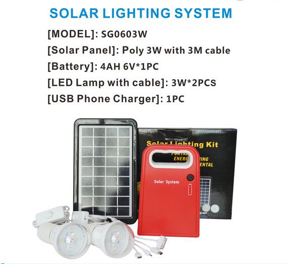 3W/9V Solar Lights, Solar Lighting Kit, Slar Home Lighting System